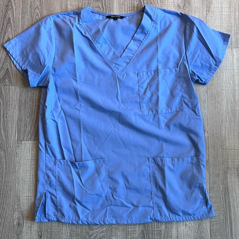 Ceil blue scrub top